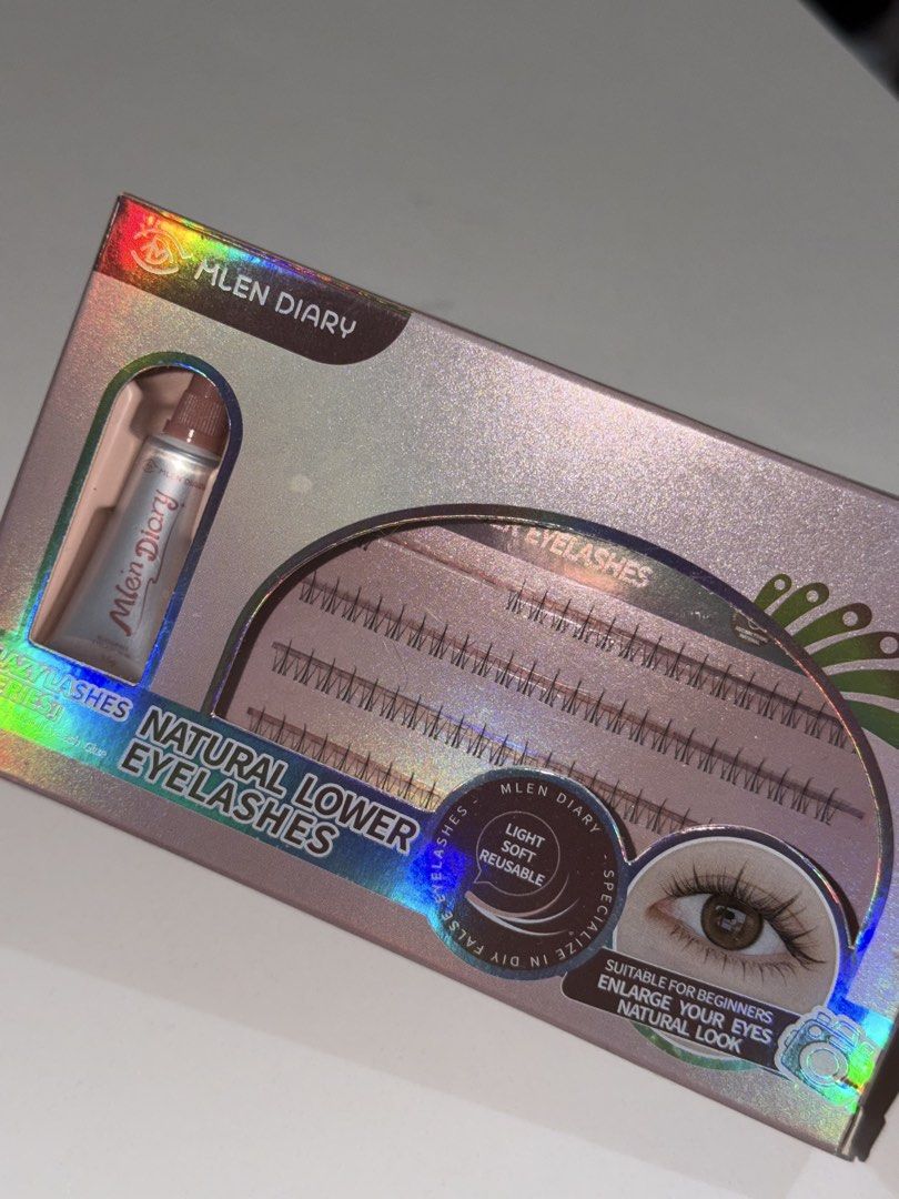 Mlen Diary Natural Lower Eyelashes Set with Glue (Category: Makeup) located in Taguig. Submitted by deguzmanke83356 (Listing ID 1468325388, Image 1). Description: - Brand: Mlen Diary - Item: Natural lower eyelashes set with lash glue included - Design: Light, soft, and reusable - Best for: Beginners wanting a natural, eye-enlarging effect - Condition: Brand new, unopened packaging, ready to use.