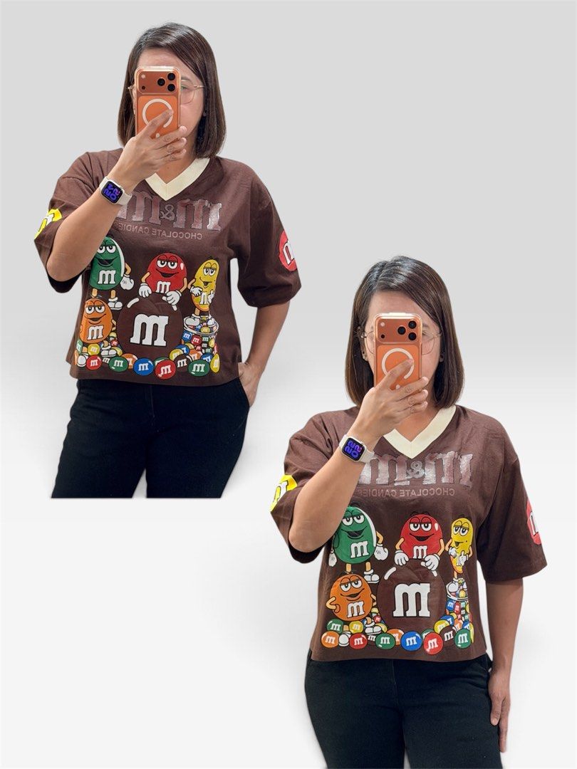M&M brown (Category: Shirts) located in San Fernando. Submitted by mci.ph (Listing ID 1468292577, Image 1). Description: On hand and ready to ship. Free size fit up to xl/44 bust. .