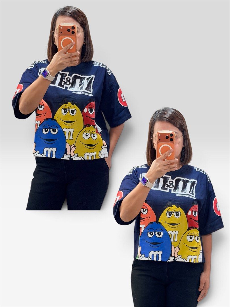 M&M navy blue (Category: Shirts) located in San Fernando. Submitted by mci.ph (Listing ID 1468292410, Image 1). Description: On hand and ready to ship. Free size fit up to XL/44 bust. .