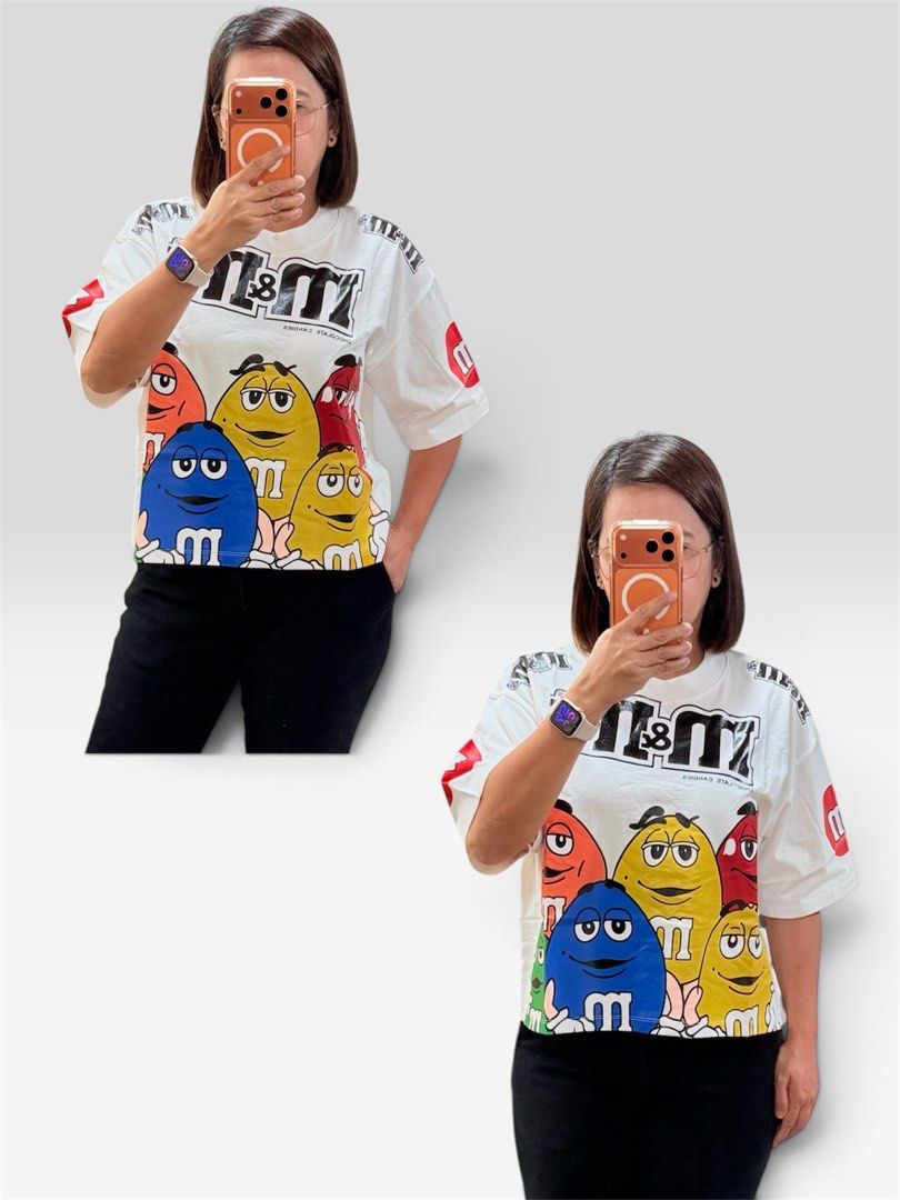 M&M white (Category: Shirts) located in San Fernando. Submitted by mci.ph (Listing ID 1468292998, Image 1). Description: On hand and ready to ship. Free size fit up to xl/44 bust .