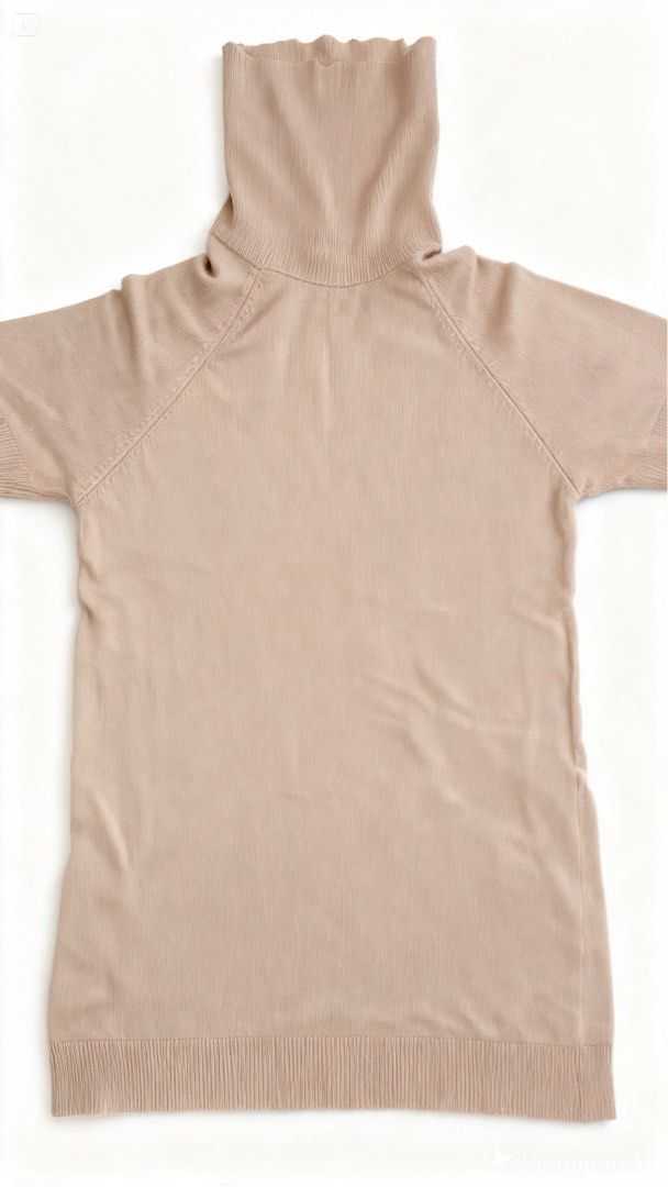 MNG Turtleneck Short Sleeve blouse (Category: Blouses) located in Marikina City. Submitted by phelinky_finds (Listing ID 1468344103, Image 2). Description: 🛍️ DESCRIPTION: - Brand: MNG - Style: Short-sleeve turtleneck sweater - Color: Versatile beige - Material: Soft ribbed knit - Size: EUR S / USA XS / CN 160/84A ✅ Condition: Great neutral piece for layering or standalone wear. Slightly used, with minor signs of previous use. Please review the 