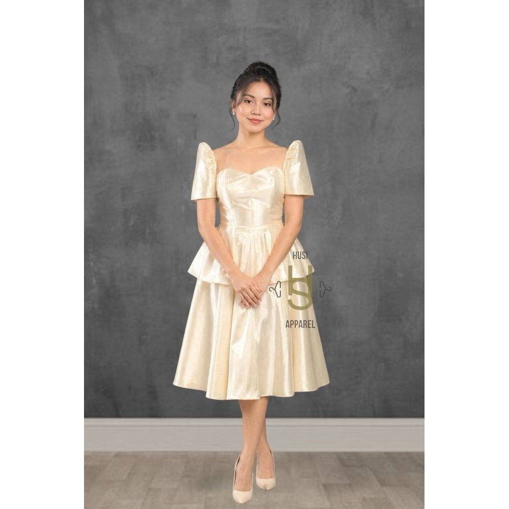 Modern Filipiniana (Category: Dresses) located in Midsayap. Submitted by maryshaishaibuhat (Listing ID 1468439943, Image 1). Description: Modern Filipiniana 2-way peplum midi dress for graduation or any special occasions size small.