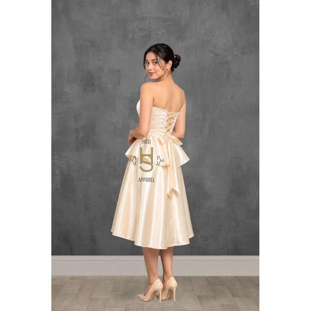 Modern Filipiniana (Category: Dresses) located in Midsayap. Submitted by maryshaishaibuhat (Listing ID 1468439943, Image 3). Description: Modern Filipiniana 2-way peplum midi dress for graduation or any special occasions size small.