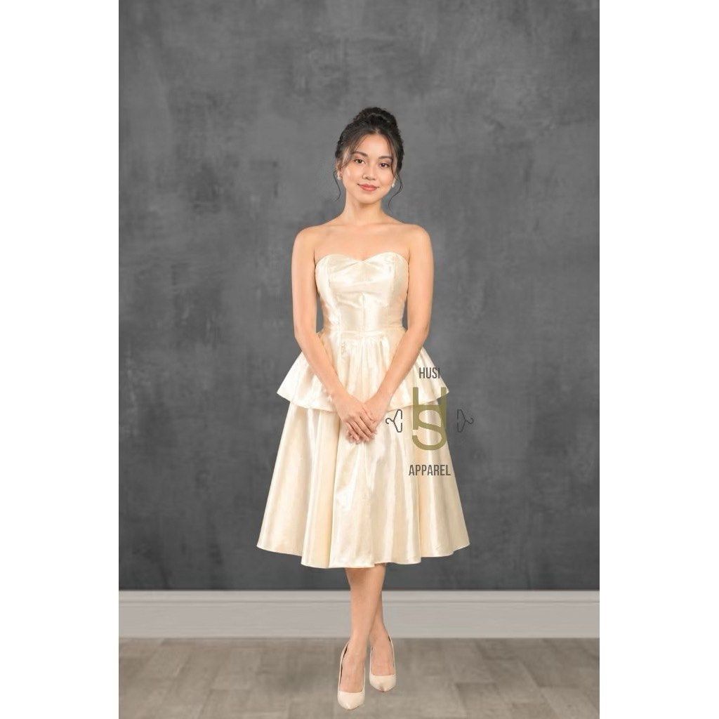 Modern Filipiniana (Category: Dresses) located in Midsayap. Submitted by maryshaishaibuhat (Listing ID 1468439943, Image 2). Description: Modern Filipiniana 2-way peplum midi dress for graduation or any special occasions size small.