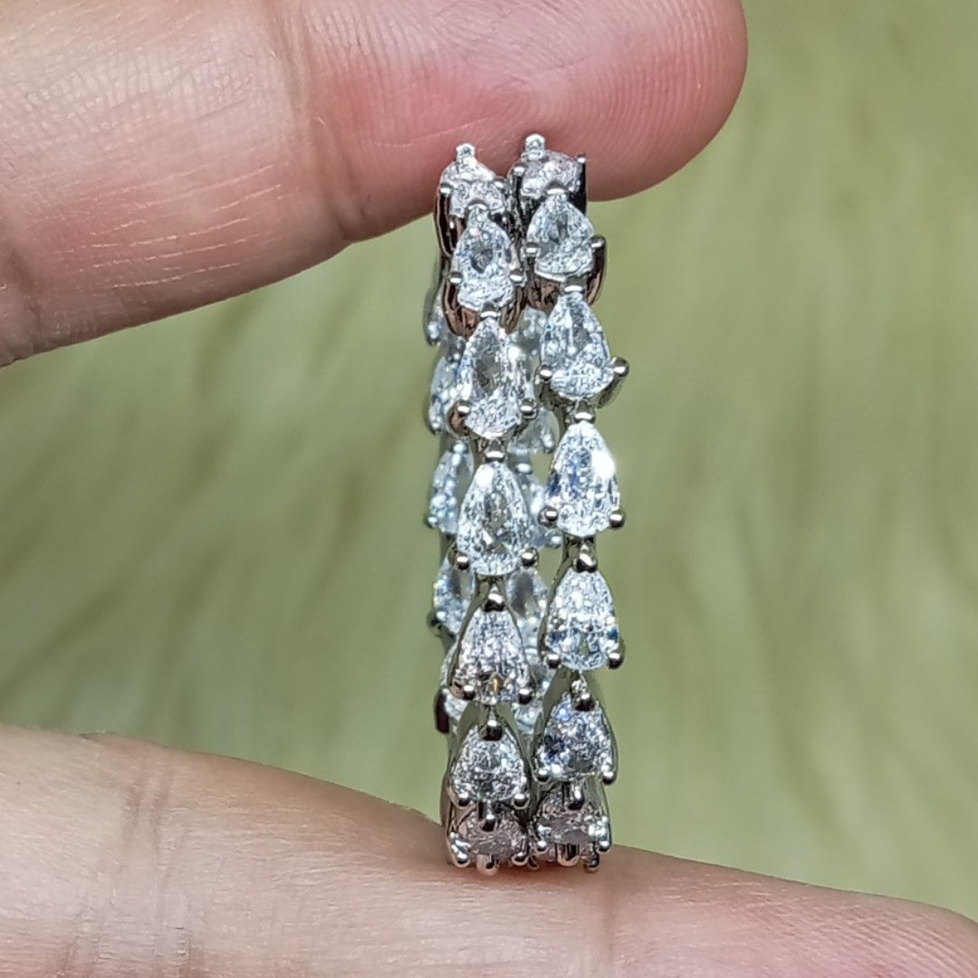 Moissanite Loop Earrings 💌 Pear shape stone 💌 18K whitegold plated (Category: Earrings) located in Ozamiz City. Submitted by leovelle. (Listing ID 1468404507, Image 3). Description: Moissanite Loop Earrings 💌 Pear shape stone 💌 18K whitegold plated.