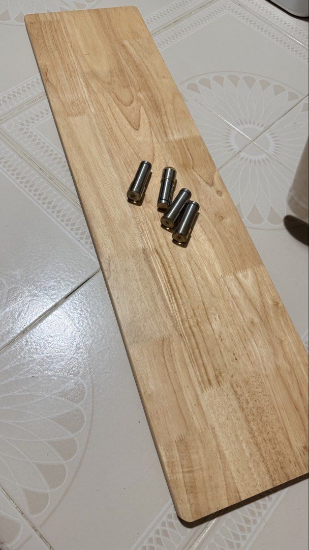 Monitor Riser (Category: Other Accessories) located in Singapore. Submitted by eh_hi (Listing ID 1468386532, Image 1). Description: Dimensions: Length: 85.5cm Width: 22cm Height: 8cm RFS: decluttering unused items. Bought at $99. Used for 2 months then kept in storage. Able to support heavy load, eg: 49” or 57” monitor. Stainless steel legs. Wood is laminated so you dont have to worry about accidental water spills that can warp the wood. Item is 