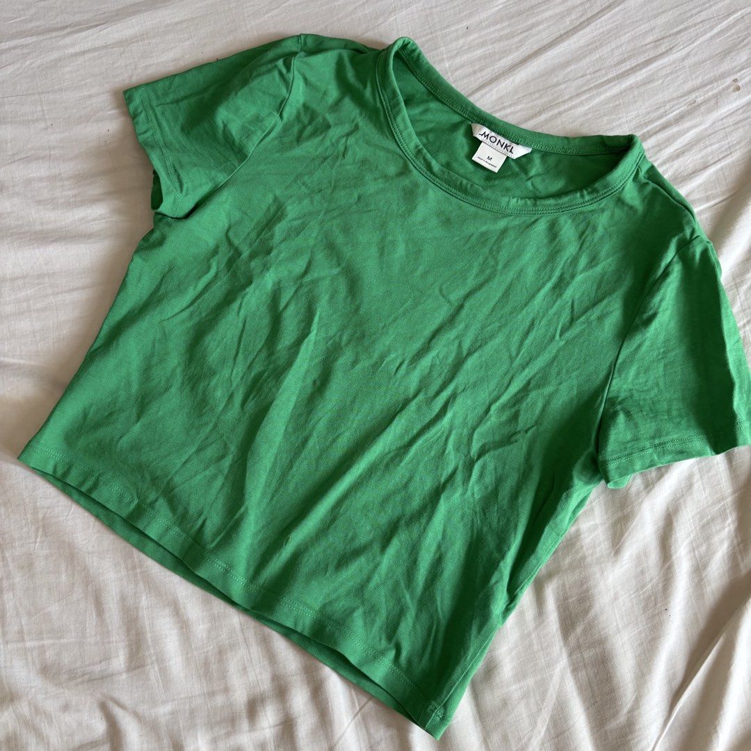Monki Green Crop Basic Shirt Top (Category: Shirts) located in Binan City. Submitted by myprelovedhaul (Listing ID 1468336069, Image 1). Description: - no when worn photos! - last price posted! - please message only if sure buyer! - limited replies only. - Available unless mark as sold. - Ship via j&t or lalamove for same day. -Mode of payment: Gcash 📍Biñan Laguna .
