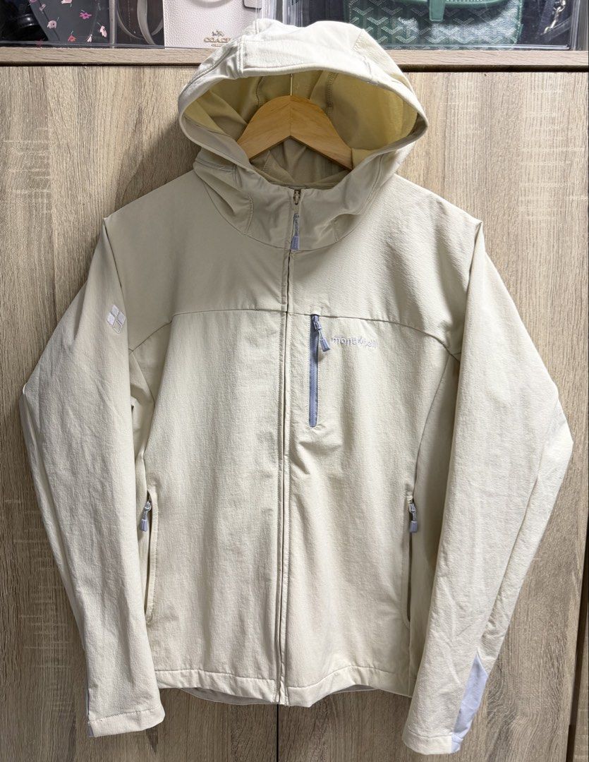 Montbell Softshell Hooded Jacket (Category: Coats, Jackets and Outerwear) located in Cavite. Submitted by PRIVATE.Selection (Listing ID 1468311175, Image 1). Description: Montbell Softshell Hooded Jacket Size L-XL wmens fits S-M mens W- 20 L- 26 Good as new .
