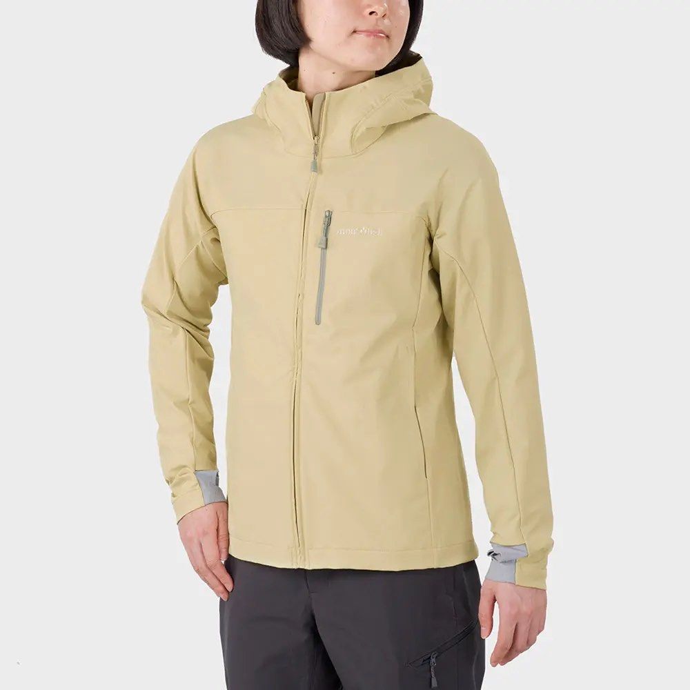 Montbell Softshell Hooded Jacket (Category: Coats, Jackets and Outerwear) located in Cavite. Submitted by PRIVATE.Selection (Listing ID 1468311175, Image 2). Description: Montbell Softshell Hooded Jacket Size L-XL wmens fits S-M mens W- 20 L- 26 Good as new .