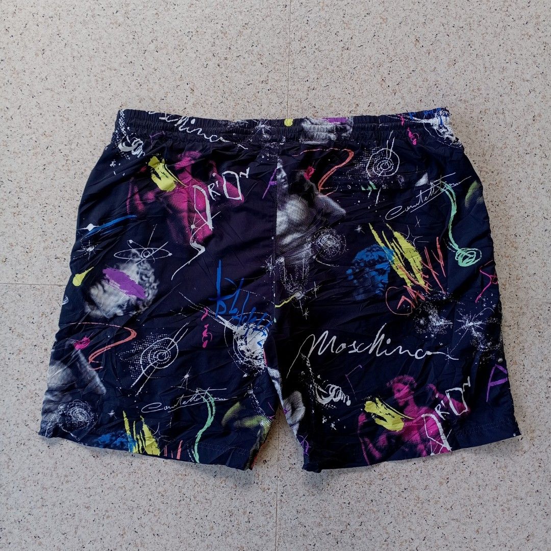 Moschino Galaxy Short (Category: Luxury Apparel) located in Maramag. Submitted by kenthrift_ (Listing ID 1468369785, Image 2). Description: Moschino Galaxy Short •Excellent condition •Size On Tag: 3XL •Measurements: Width 34-36 & Length 19 Hem 12 •Issue: Lose stich main tag.