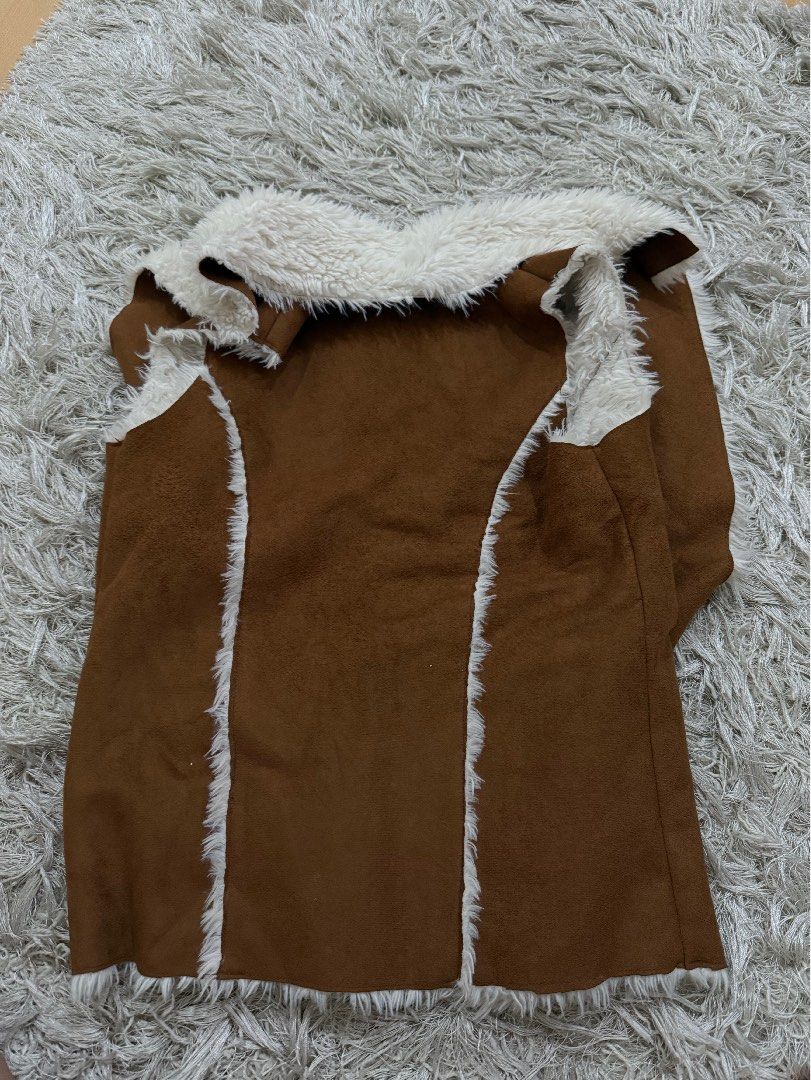 M&S Brandnew Fur Suede Coat (Category: Coats, Jackets and Outerwear) located in Quezon City. Submitted by emily_in_pariss (Listing ID 1468356691, Image 2). Description: Fits Small!.