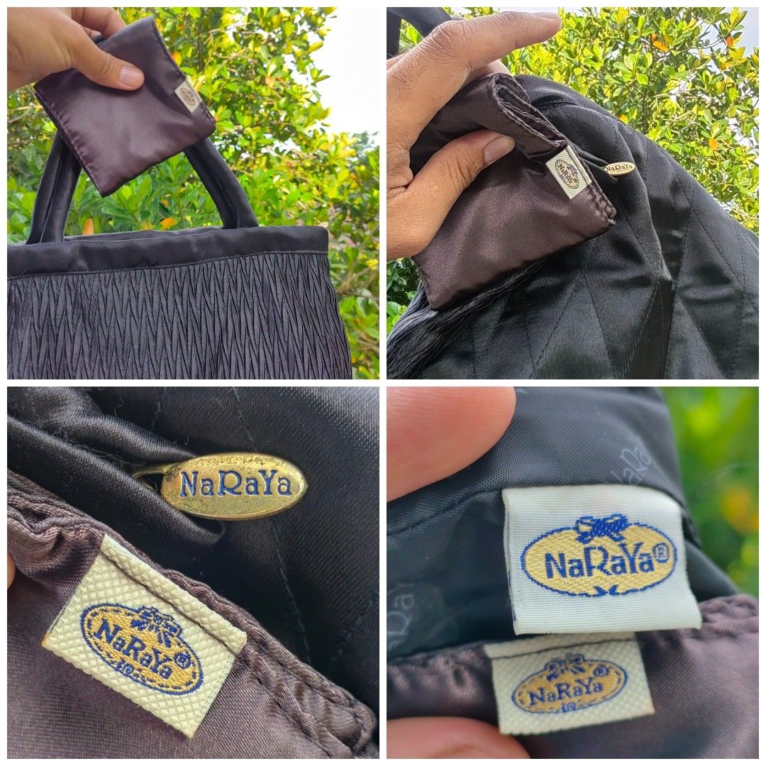 NaRaYa Cute Handbag and Cute Cardholder Wallet Bundle (Category: Purses & Pouches) located in Barotac Nuevo. Submitted by yorcollections (Listing ID 1468417953, Image 1). Description: NaRaYa Cute Handbag and Cute Cardholder Wallet Bundle Measurements: Length 10" Width 13" Base length 4" Base width 9" Top handle 6" *issue yung cardboard or something na sa loob nung base nung bag is hindi na flat pero doesn't affect the overall function or aestheti