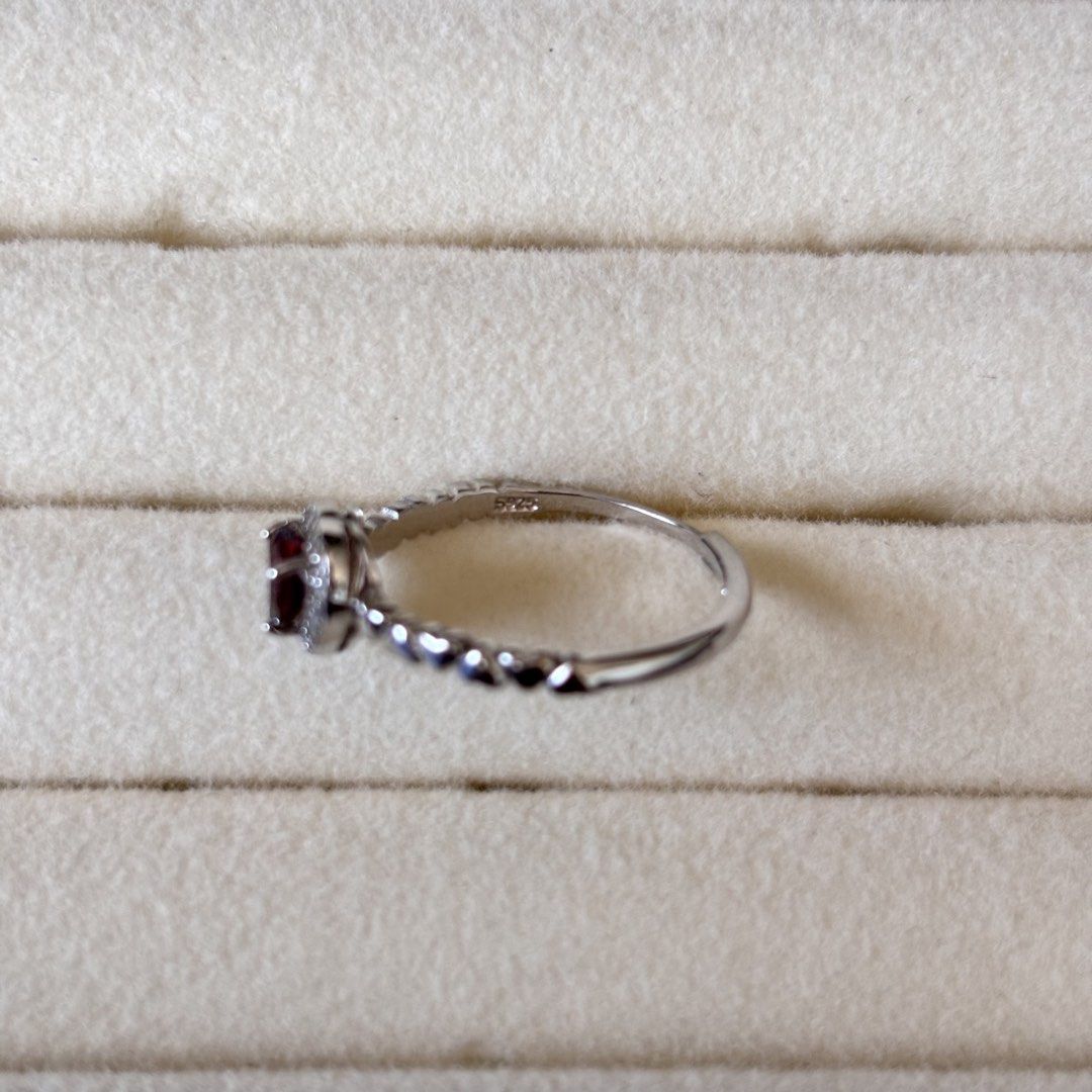 Natural Garnet Gemstone Heart Cut Ring Sterling Silver 925 Setting (Category: Rings) located in Pasig City. Submitted by bleuvelyatelier (Listing ID 1456212467, Image 3). Description: -Natural Garnet Stone -Heart Cut - S925 Setting -Adjustable Band - Comes with box and certificate Payment via GCash or Bank Transfer .