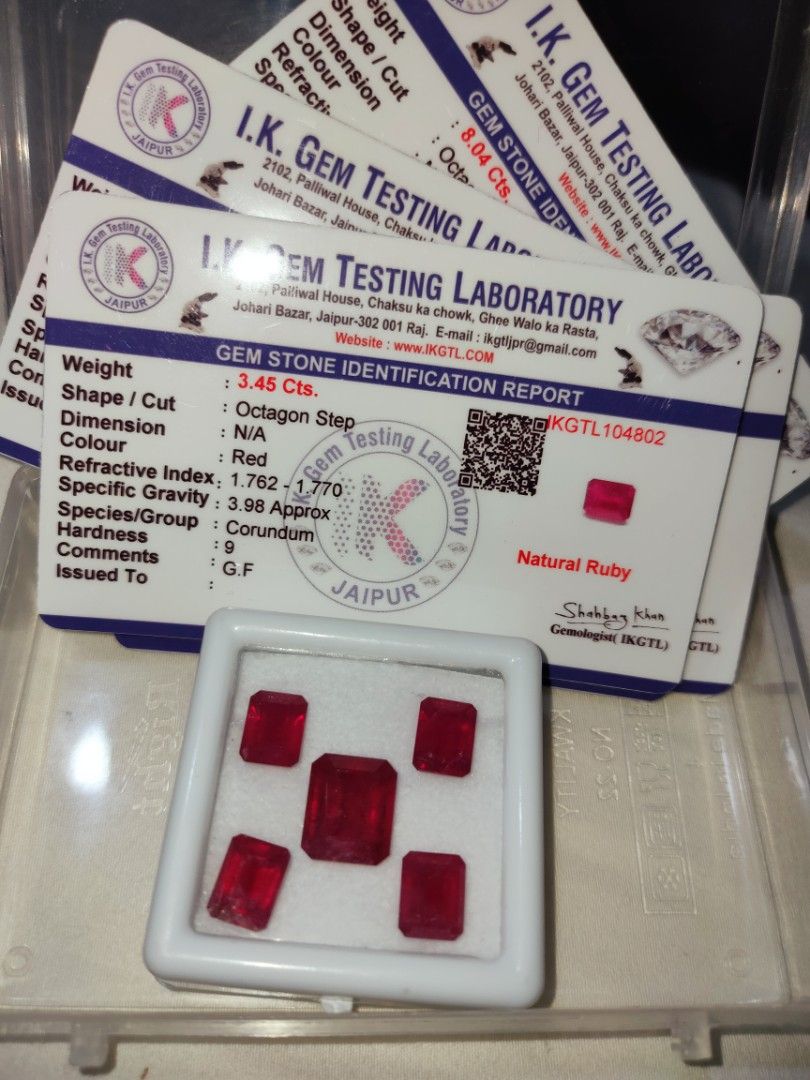 Natural Pigeon Ruby (Category: Precious Stones) located in Santiago. Submitted by bgoldia (Listing ID 1468372699, Image 1). Description: Certified Natural Ruby pigeon this is pricy po, will send individual photo for this. DM us.