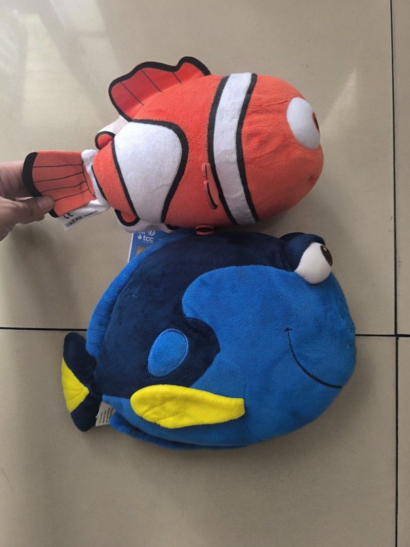 Nemo and Dory plushie stuffed toys bundle (Category: Plushies & Soft Toys) located in Manila. Submitted by lianlim.mail (Listing ID 1468312113, Image 3). Description: Nemo and Dory plushie stuffed toys bundle 2pcs for 500 super cute see pic Dory flaw parang stain. maybe washable, not guaranteed. Nemo still with paper tag..