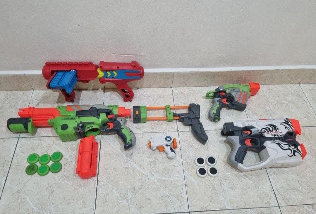 Nerf Vortex blasters (Category: Action & Battle Toys) located in Klang. Submitted by mustard.guzzler (Listing ID 1468416931, Image 1). Description: very awesomeness sia you will get aura from this.