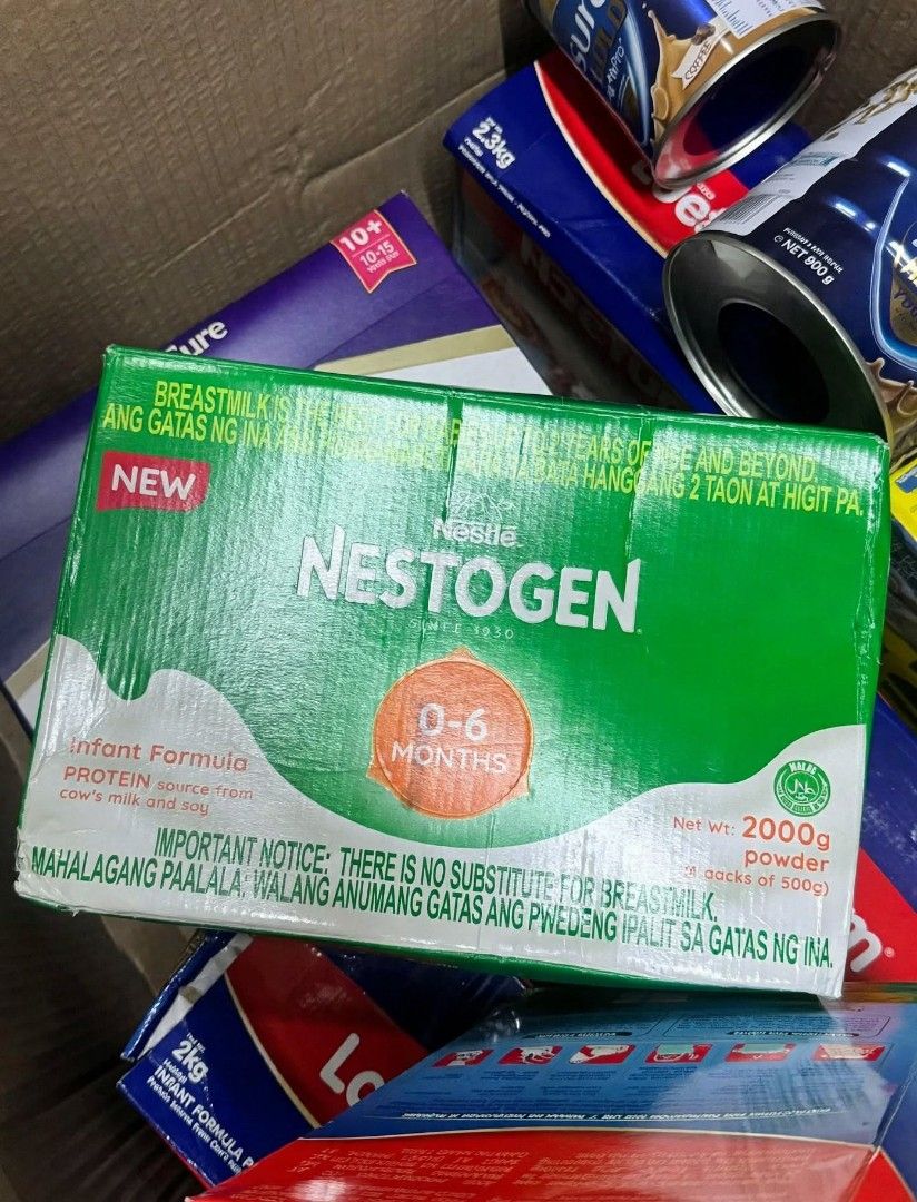 NESTOGEN 0-6 MONTHS 2KG (2000g) (Category: Breastfeeding & Bottle Feeding) located in Manila. Submitted by journnierph (Listing ID 1468300533, Image 2). Description: 🍼 NESTOGEN 0-6 MONTHS 2KG (2000g) - ₱1,400 ONLY! 🍼 Infant Formula Protein from Cow's Milk & Soy 4 packs x 500g = 2000g NEW Packaging! Exp: Dec 2027 - MATAGAL PA! 📍 Victoria Homes, Muntinlupa 🚚 MOD: J&T / Lalamove / LBC (Sf shoulder ni client)pero kung Muntinlupa lang Free shippin
