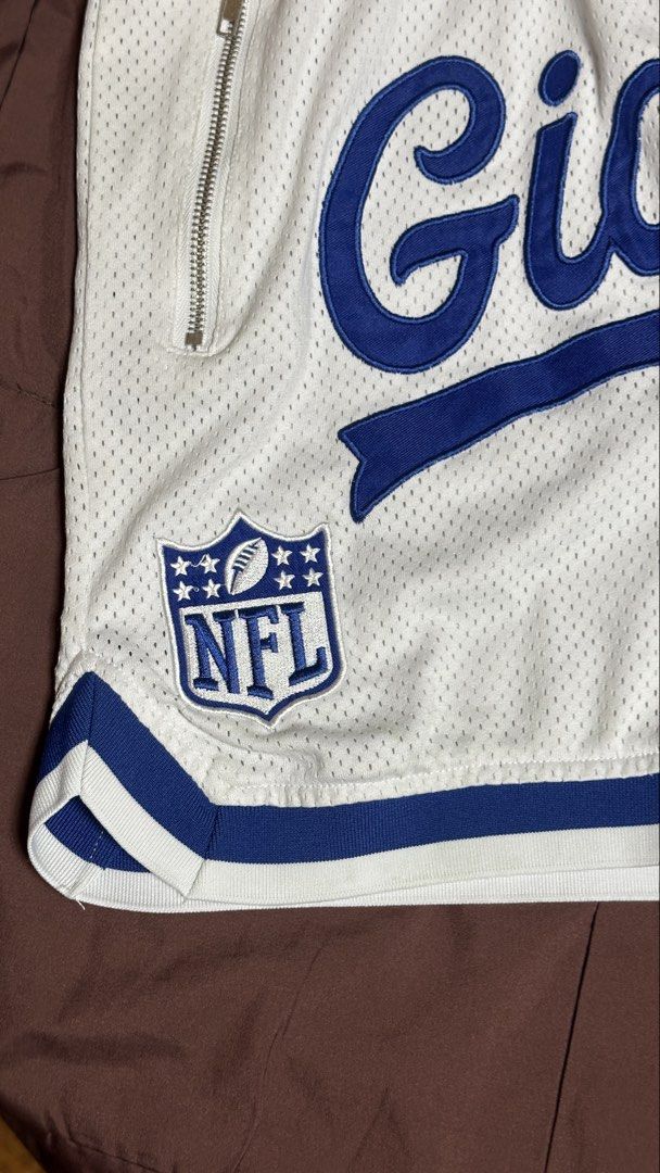 NFL NY Giants Mesh Shorts (Category: Shorts) located in Bacoor. Submitted by nicole1738 (Listing ID 1468419478, Image 2). Description: Clean heavyweight mesh shorts with bold new york giants script and zip pockets..