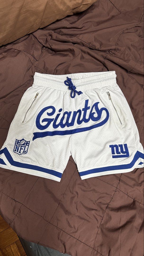 NFL NY Giants Mesh Shorts (Category: Shorts) located in Bacoor. Submitted by nicole1738 (Listing ID 1468419478, Image 1). Description: Clean heavyweight mesh shorts with bold new york giants script and zip pockets..
