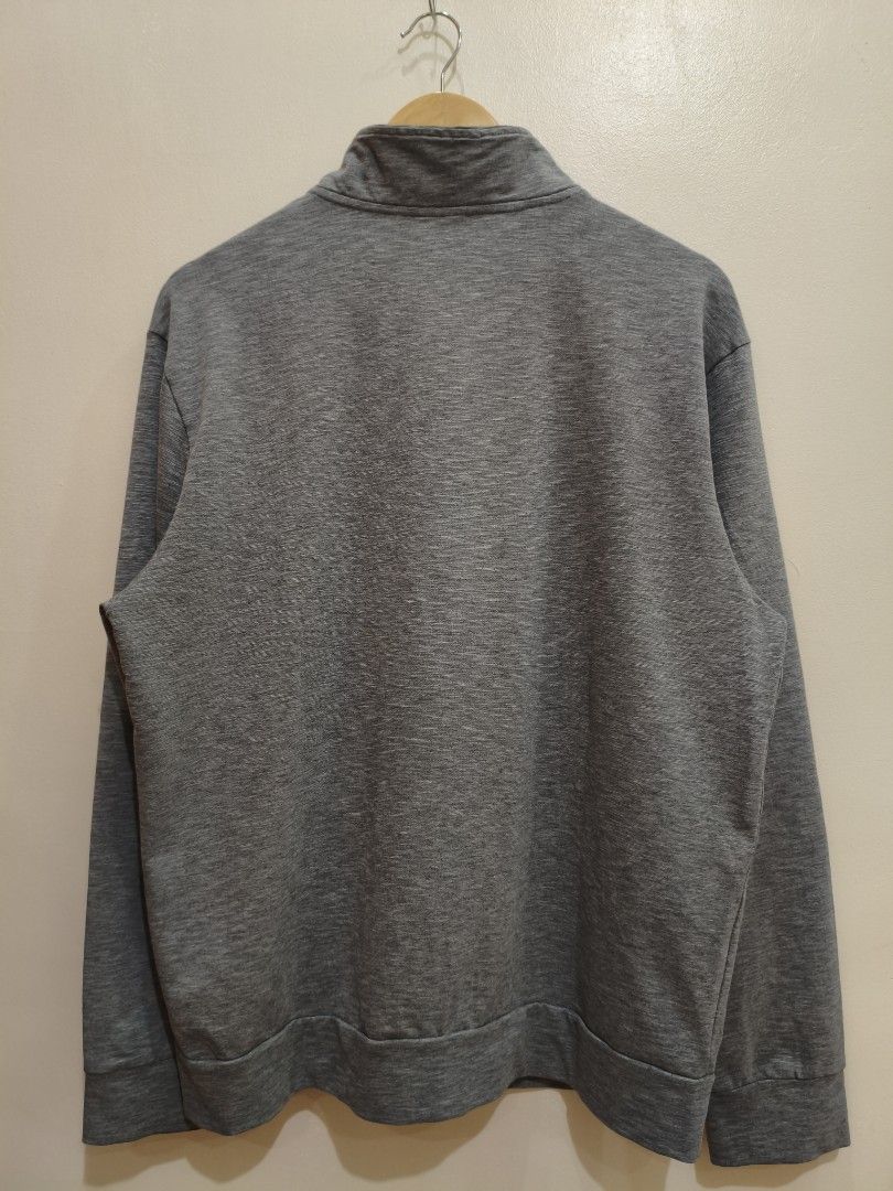Nie Gray Full-Zip Track Jacket (Category: Coats, Jackets and Outerwear) located in Mandaluyong City. Submitted by frivsthriftsph (Listing ID 1468449277, Image 2). Description: Nike Gray Full-Zip Track Jacket Like new condition. Color rate is 10/10. Size 4XL on tag. Actual dimes are 23W by 27L. No other issue aside from right pocket zipper (di masara)..
