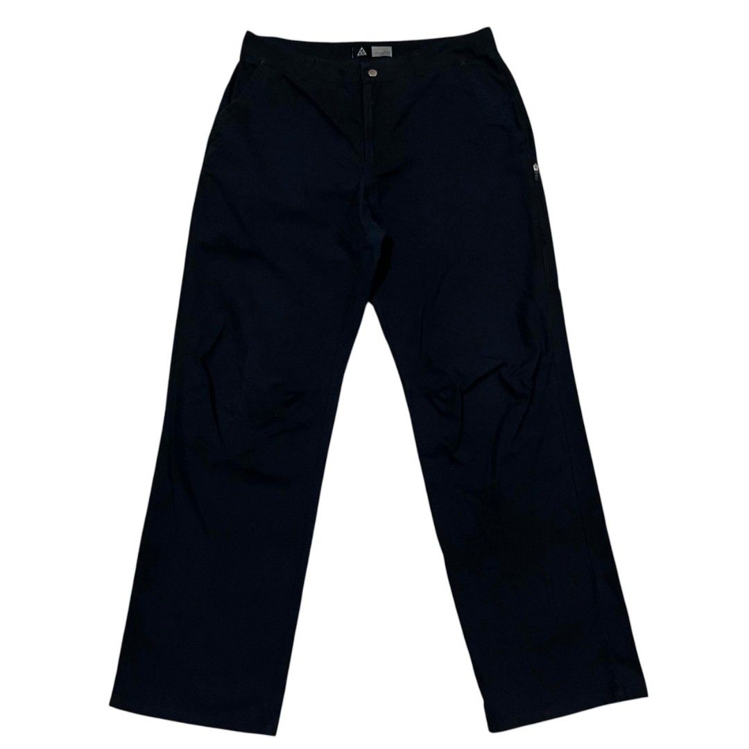 Nike ACG Black Hiking Pants (Category: Joggers) located in Cagayan de Oro. Submitted by lootfindzzzz (Listing ID 1468355812, Image 1). Description: - Brand: Nike ACG - Color: Solid black - Closure: Button waist - Pockets: Secure zippered side pockets - Condition: Clean, no major flaws - Ideal for: Outdoor trails or casual city walks.