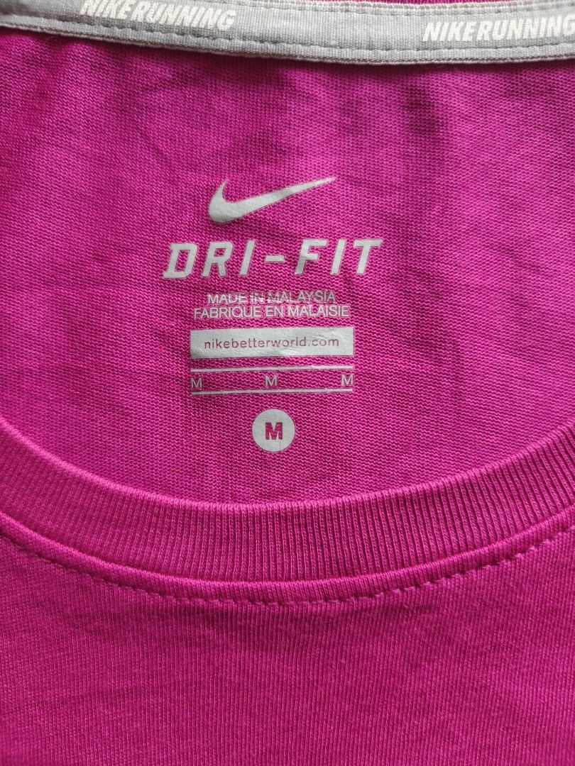 Nike Dri-Fit Adios Suckers Graphic Tee (Category: Shirts) located in Siniloan. Submitted by wingedwardrobe (Listing ID 1468326754, Image 3). Description: A fuchsia pink Nike short-sleeve T-shirt with white Adios Suckers graphic print. 📢 𝐒𝐇𝐎𝐏 𝐑𝐄𝐌𝐈𝐍𝐃𝐄𝐑𝐒 📢 - 𝐒𝐢𝐳𝐞𝐬 𝐚𝐫𝐞 𝐚𝐩𝐩𝐫𝐨𝐱𝐢𝐦𝐚𝐭𝐞. 𝐏𝐥𝐞𝐚𝐬𝐞 𝐦𝐚𝐧𝐚𝐠𝐞 𝐲𝐨𝐮𝐫 𝐞𝐱𝐩𝐞𝐜𝐭𝐚𝐭𝐢𝐨𝐧𝐬. - 𝐂𝐨𝐥𝐨𝐫𝐬 𝐦𝐚𝐲 𝐬𝐥𝐢𝐠𝐡𝐭𝐥𝐲 𝐯𝐚𝐫𝐲 𝐝𝐮𝐞 𝐭𝐨 𝐥𝐢𝐠𝐡𝐭𝐢𝐧𝐠