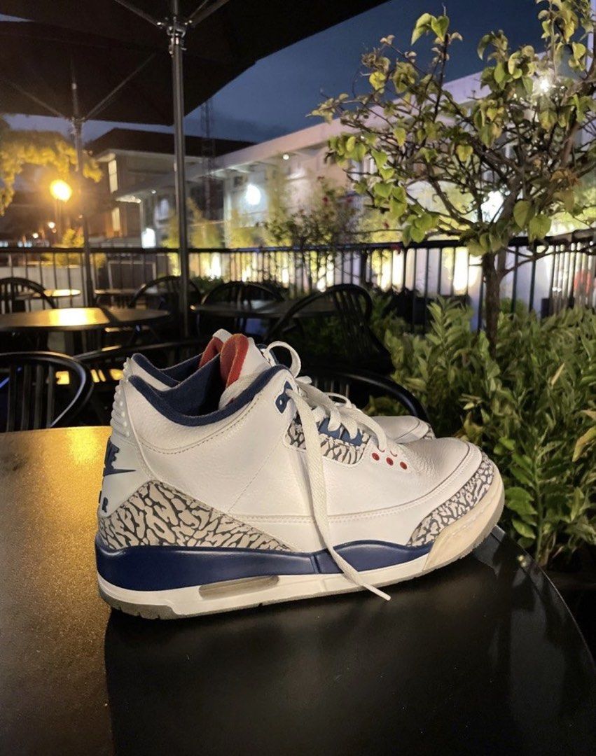 Nike Air Jordan 3 Retro True Blue (Category: Sneakers) located in Quezon City. Submitted by mockfinds (Listing ID 1468461497, Image 3). Description: Air Jordan 3 Retro True Blue - Guaranteed Original - Used only a few times - Like New Condition - No box (from abroad) - RFS: Decluttering.