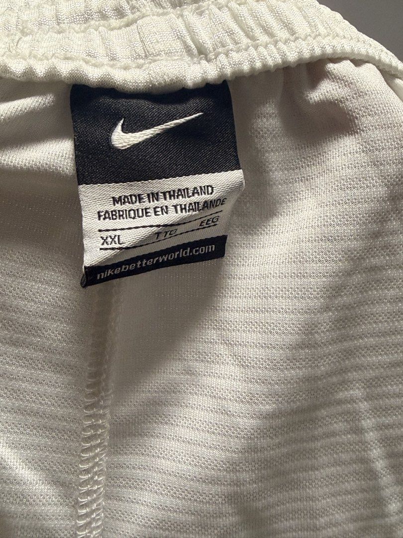 Nike Basketball Shorts White Blue (Category: Shorts) located in Manila. Submitted by swiftgem.eeb06e (Listing ID 1468390237, Image 3). Description: - Authentic Nike white basketball shorts - Stylish blue and black side stripes - Comfortable elastic waistband with all-over textured pattern - Small branded tag near the right pocket - Lightweight and breathable material - Ideal for gym workouts, pickup games, or lounging - Dimes: 17.5x24in - Conditi