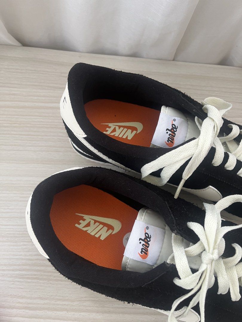 Nike Cortez Black White Suede (Category: Sneakers) located in Cebu City. Submitted by stylebyregi (Listing ID 1468310568, Image 2). Description: - Brand/Model: Nike Cortez - Material/Color: Black suede with white leather swoosh and heel tab - Size: US 12.5, UK 10, EUR 45, 29.5 cm on tag but actually fits US10 - Brand new with box, selling cause its small Bought just two weeks ago in HK street market (NGA).