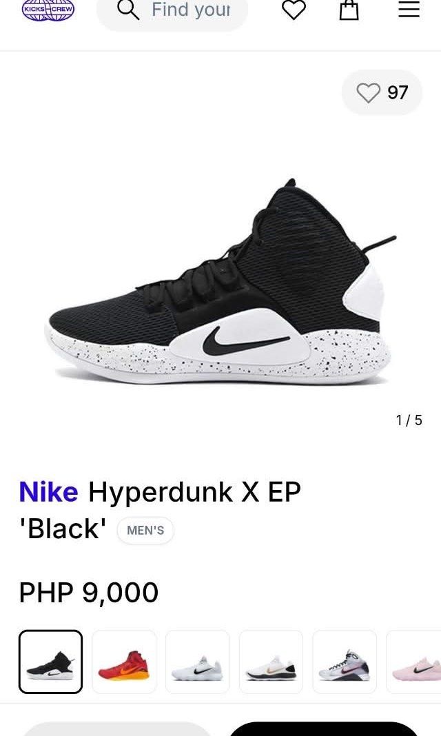 Nike Hyperdunk X EP Black (Category: Sneakers) located in Caloocan City. Submitted by Twinsters_2nd (Listing ID 1468434042, Image 2). Description: - Brand: Nike - Model: Hyperdunk X EP - Color: Black - Size: US 8.5 / EU 42 - Design: High-top with supportive mesh upper and stylish speckled midsole - Traction: Durable gum outsole with excellent grip - Condition: Good, no major issues, ready for the court or daily casual wear - payment first, sh0pee