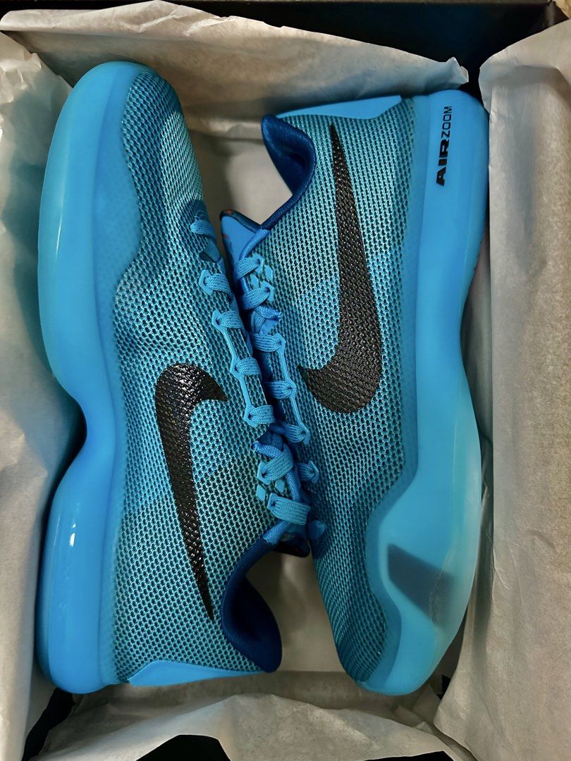Nike Kobe 10 Protro Blue Lagoon (Category: Sneakers) located in Makati City. Submitted by jerbinator11 (Listing ID 1468454099, Image 1). Description: US 10.5 Brand new, never worn with receipt Titan BGC release Shipping: Lalamove Meetup: Near Makati MRT Buendia.