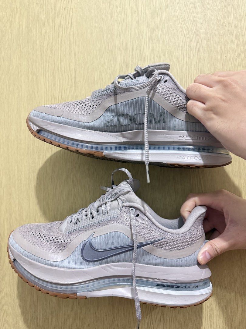 Nike Pegasus Premium Running Shoes (Category: Sneakers) located in Manila. Submitted by rosellegrey25 (Listing ID 1468452647, Image 1). Description: - Model: Nike Pegasus Premium running shoes - Colorway: Light grey and beige tones - Cushioning: Translucent side panels with visible Air Zoom unit - Upper: Textured mesh with reflective laces - Outsole: Gum rubber with great grip and traction - Details: Clean interior lining and branded insoles - St