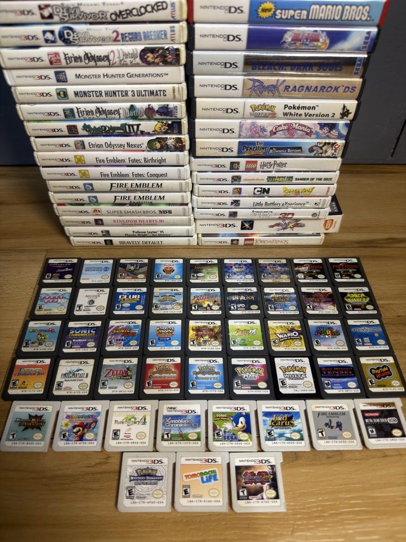 Nintendo DS / Nintendo 3DS (Category: Nintendo) located in Mandaluyong City. Submitted by mr.playsafe (Listing ID 1468450654, Image 3). Description: Nintendo 3DS Games (CIB) USA Final Fantasy Explorers - 1,200 Shin Megami Tensei: Devil Summoner SH - 3,500 Shin Megami Tensei: Devil Survivor Overclocked - 3,200 Shin Megami Tensei: Devil Survivor 2 Record Breaker - 2,900 Etrian Odyssey 2 Untold: The Fafnir Knight - 3,000 Monster Hunter Generations -