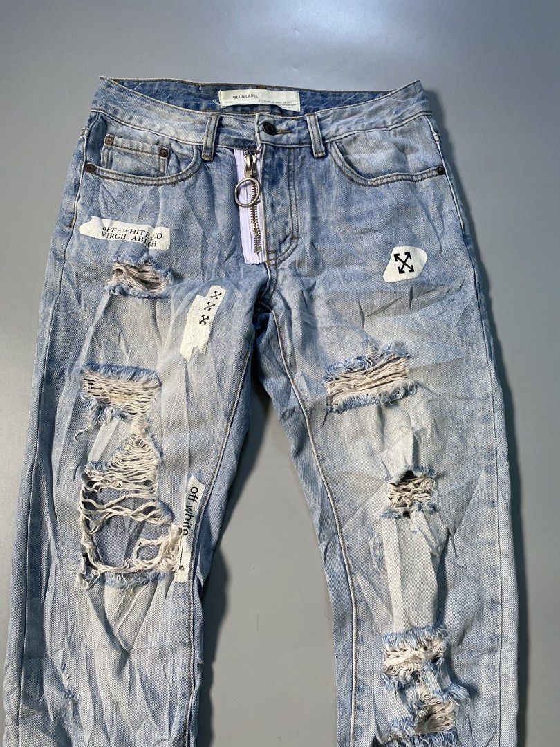 Off White (Category: Jeans) located in Manila. Submitted by r4y.garm3nts (Listing ID 1468295400, Image 2). Description: Waist 30-32.