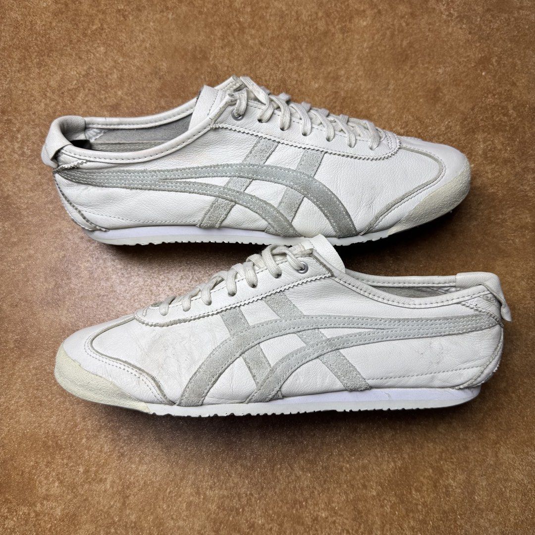 ONITSUKA TIGER (Category: Sneakers) located in Panabo. Submitted by shoerarefinds (Listing ID 1468345953, Image 1). Description: Onits “wht/grey” SIZE: CM 26.5 / 42 / US 8½ Excellent Condition, minimal heel drag and scratches LOCATION: PANABO CITY, DAVAO DEL NORTE, 8105 2300 FREESHIPPING .