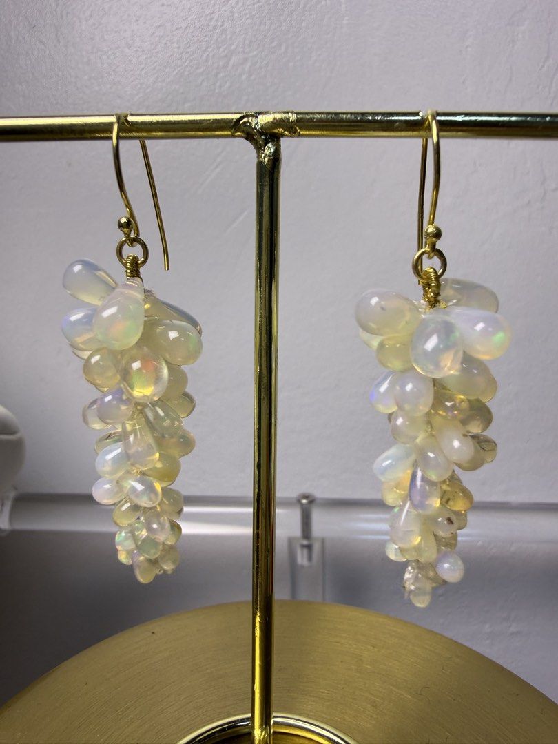 Opal Cluster Dangling Earrings (Category: Earrings) located in Baguio. Submitted by mooi.kuryba (Listing ID 1468449269, Image 2). Description: Elevate your energy and style with these stunning Opal Cluster Dangling Earrings. 🌟 Each earring carries the metaphysical benefits of opal: emotional amplification, creativity, hope, and spiritual awakening. Perfect for artists, dreamers, and anyone seeking beauty and balance. 🌙 Brand New in Sterling Sli