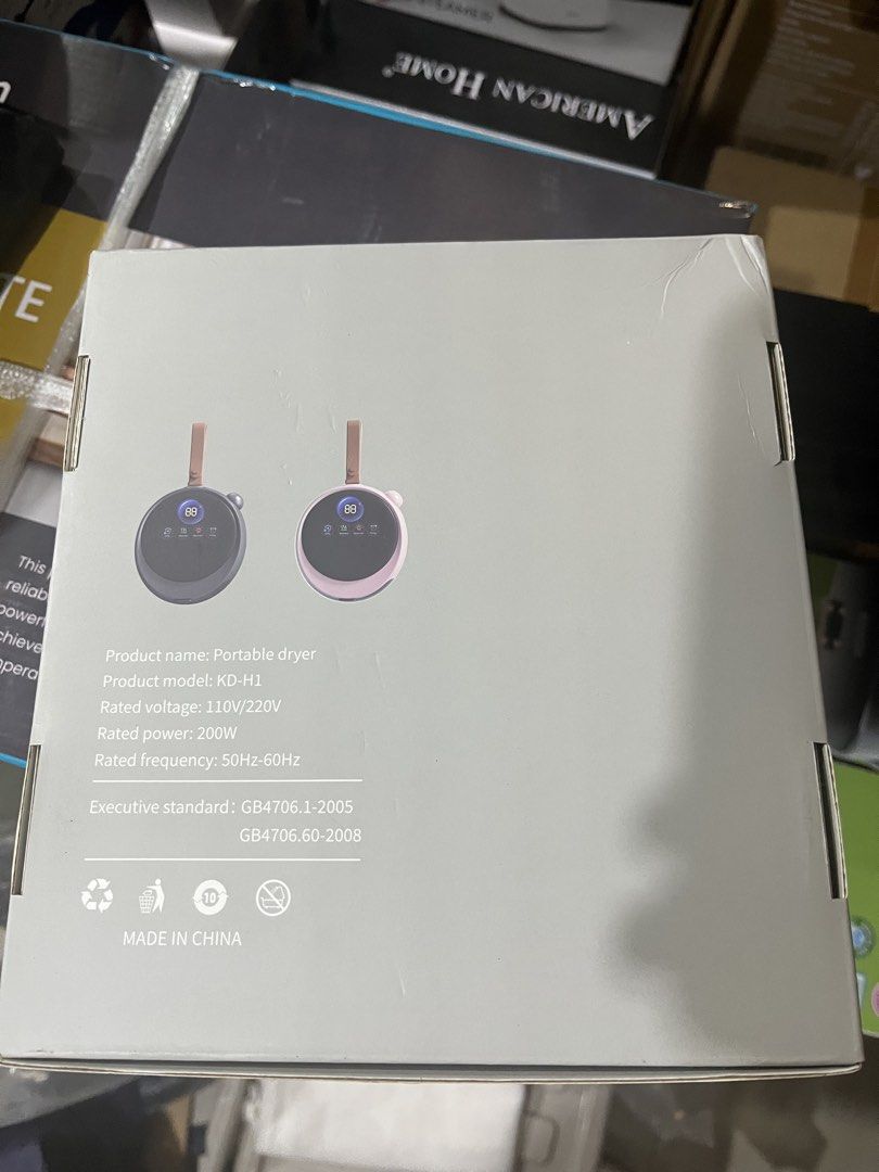 Optimus Mini Portable Dryer KD-H1 (Category: Washing Machines and Dryers) located in Manila. Submitted by jericho_chan (Listing ID 1468427099, Image 2). Description: - Model: KD-H1 Portable Dryer - Power: 200W (110V/220V dual compatibility) - Key Functions: Quick-drying, antibacterial, sterilization, mite control, and odor removal - Extra Feature: Built-in aromatherapy - Design: Compact travel size with digital display and convenient strap handle