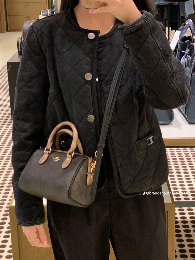 💯ORIGINAL COACH MINI ROWAN GOLD WALNUT TAN (Category: Cross-body Bags) located in Quezon City. Submitted by ashongsstore (Listing ID 1468289172, Image 1). Description: ✨ Meet the C0*ch Mini Rowan Crossbody! ✨ 🇵🇭AVAILABLE🇵🇭New Color Small in size but big on style — this little beauty is perfect for days when you just need the essentials. 👜 Crafted with C0*ch’s signature detail and timeless design, the Mini Rowan is your go-to for effortless 