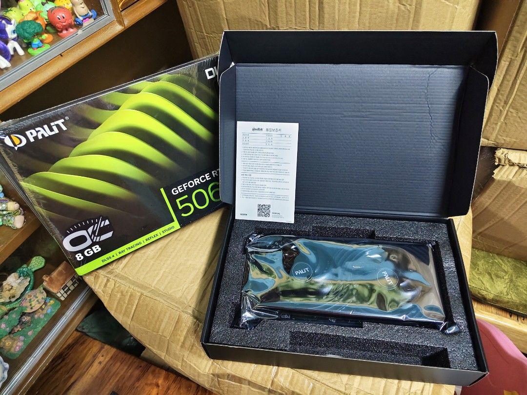 Palit GeForce RTX 5060 Dual OC 8GB (Category: Computer Parts) located in Baguio. Submitted by mljhardtoy (Listing ID 1468447224, Image 3). Description: - Brand: Palit - Model: GeForce RTX 5060 Dual OC - VRAM: 8GB - Cooling: Dual fan design - Condition: Brand new, never installed or used.