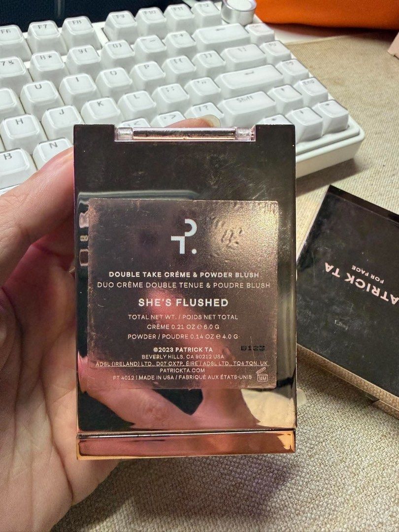 Patrick Ta She’s flushed (Category: Makeup) located in Manila. Submitted by prelovedtin.1016 (Listing ID 1468477769, Image 2). Description: Swatch only! Used twice? Rfs: Decluttering.