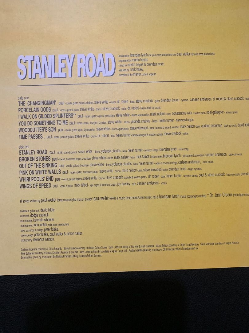 Paul Weller - Stanley Road (Category: Vinyls) located in Paranaque City. Submitted by bulldogdad (Listing ID 1468335820, Image 3). Description: - Classic 1995 album from Paul Weller of The Jam and The Style Council. - Includes his hits "The Changing Man", "You Do Something To Me" and "Porcelain Gods". - Gatefold cover with picture sleeve. - Cover, sleeve, and vinyl are all in near-mint condition. - Played only once..