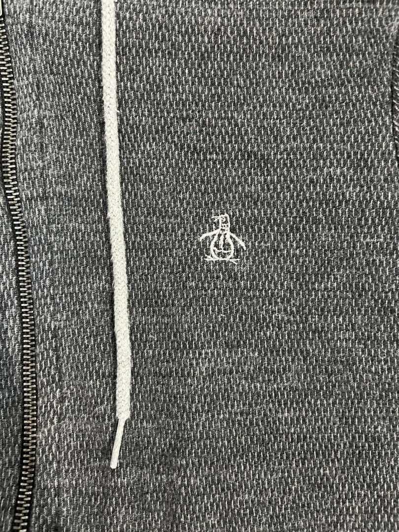 Penguin Hoodie (Category: Coats, Jackets and Outerwear) located in Manila. Submitted by zenwind_3cdc42 (Listing ID 1468403534, Image 2). Description: Original Penguin Men’s Knit Zip-Up Hoodie (Charcoal Gray) • Authentic Excellent Condition • Medium On tag Men's Women's • Complete Care tags • Condition 10/10 • Ship thru j&t // door to door • Payment thru Gcash // Cash DM me to claim reply po ako sa Isa Kong account.