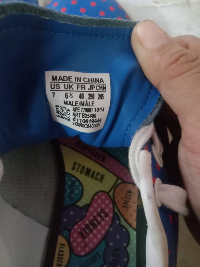 Pharelle williams x Adidas Stan Smith (Category: Casual Shoes) located in Muntinlupa City. Submitted by ybmcloset2230 (Listing ID 1468309840, Image 3). Description: Pharrell Williams x Adidas Stan Smith — Blue Polka Dot • Size: US 7 / EU 40 .