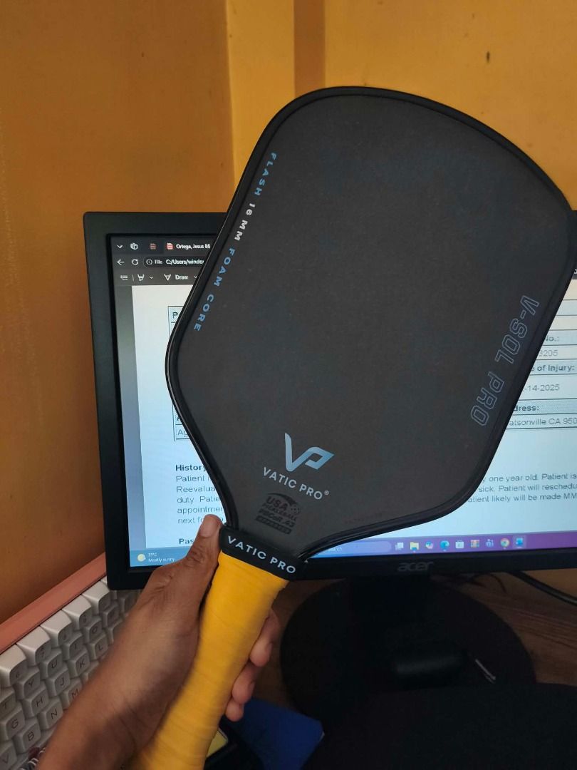 Pickleball Paddles (As Bundle) (Category: Racket and Ball Sports) located in Manila. Submitted by pmzabala1017054 (Listing ID 1468472384, Image 1). Description: Paddle 1: Brand: Vatic Pro Model: V-Sol Pro Flash Core: 16mm foam core Paddle 2: Brand: Pelago Model: Terra classic 16mm Core: Foam core *Both w/ PPF edge guard since day 1 *RFS: Extra paddles.