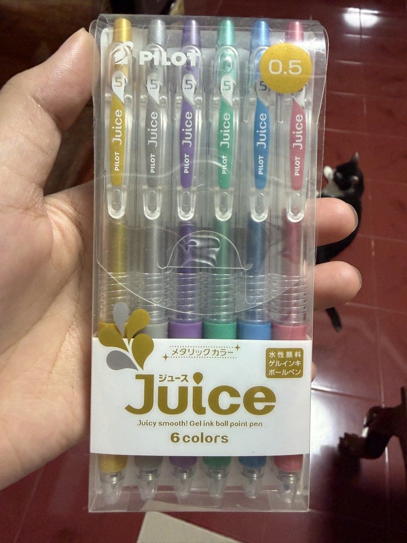 pilot juice pen metallic (NEGOTIABLE) (Category: Stationery & School Supplies) located in Quezon City. Submitted by baguetteparangkasalananko (Listing ID 1468386548, Image 1). Description: dm for last price.