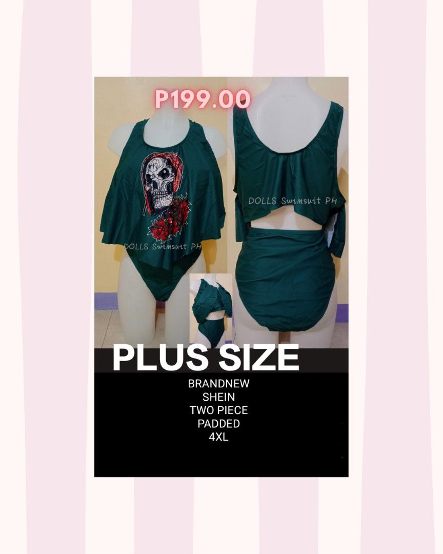Plus size two piece swimsuit (Category: Bikinis & Swimsuits) located in Quezon City. Submitted by caketopper.figure (Listing ID 1468481276, Image 1). Description: ACTUAL PRICE POSTED 📍Location : Quezon City 💰MOP - Gcash / Bank transfer ( No Cod) 🛒Delivery: SAME DAY del or via LBC ❌No Meetup To see proof of deliveries, you may visit our p a g e 👉 DOLLS Swimsuit PH.