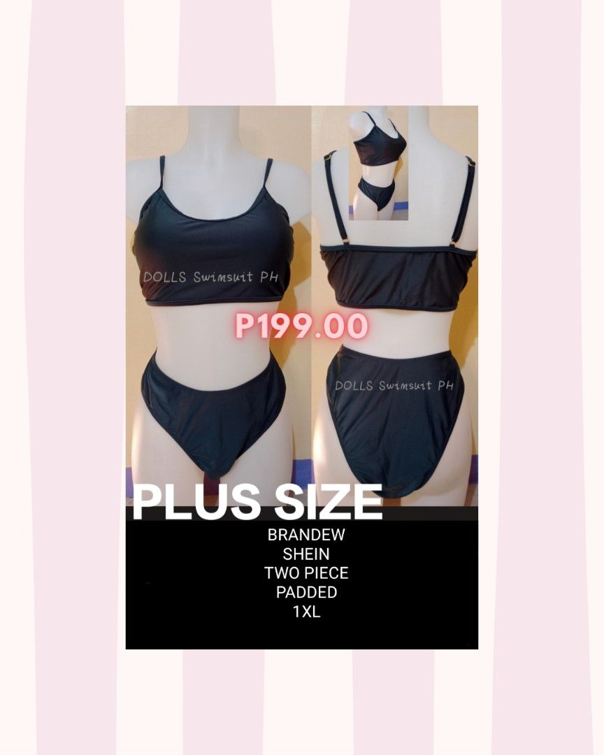 Plus size two piece swimsuit (Category: Bikinis & Swimsuits) located in Quezon City. Submitted by caketopper.figure (Listing ID 1468485526, Image 1). Description: ACTUAL PRICE POSTED 📍Location : Quezon City 💰MOP - Gcash / Bank transfer ( No Cod) 🛒Delivery: SAME DAY del or via LBC ❌No Meetup To see proof of deliveries, you may visit our p a g e 👉 DOLLS Swimsuit PH.