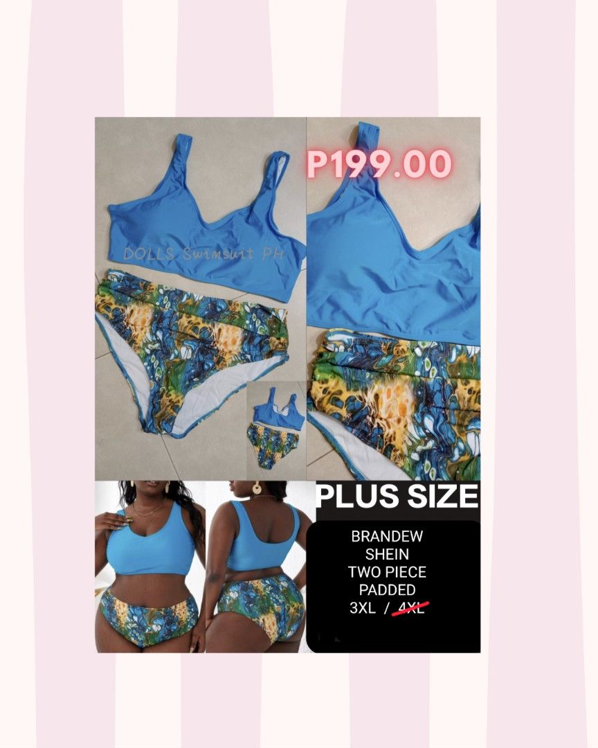 Plus size two piece swimsuit (Category: Bikinis & Swimsuits) located in Quezon City. Submitted by caketopper.figure (Listing ID 1468486070, Image 1). Description: ACTUAL PRICE POSTED 📍Location : Quezon City 💰MOP - Gcash / Bank transfer ( No Cod) 🛒Delivery: SAME DAY del or via LBC ❌No Meetup To see proof of deliveries, you may visit our p a g e 👉 DOLLS Swimsuit PH.