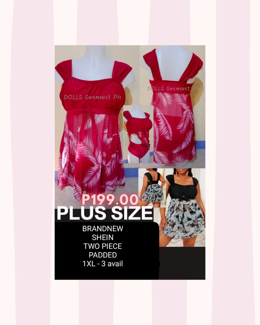 Plus size two piece swimsuit (Category: Bikinis & Swimsuits) located in Quezon City. Submitted by yourcaketopper (Listing ID 1468489118, Image 1). Description: ACTUAL PRICE POSTED 📍Location : Quezon City 💰MOP - Gcash / Bank transfer ( No Cod) 🛒Delivery: SAME DAY del or via LBC ❌No Meetup To see proof of deliveries, you may visit our p a g e 👉 DOLLS Swimsuit PH.