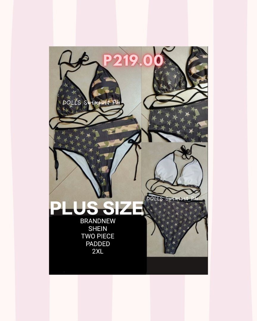 Plus size two piece swimsuit (Category: Bikinis & Swimsuits) located in Quezon City. Submitted by yourcaketopper (Listing ID 1468489767, Image 1). Description: ACTUAL PRICE POSTED 📍Location : Quezon City 💰MOP - Gcash / Bank transfer ( No Cod) 🛒Delivery: SAME DAY del or via LBC ❌No Meetup To see proof of deliveries, you may visit our p a g e 👉 DOLLS Swimsuit PH.